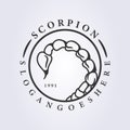 stinger of scorpion logo vector illustration design