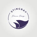 stingray circle logo vector illustration design Royalty Free Stock Photo
