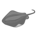 Stingray fish icon monochrome Royalty Free Stock Photo