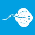 Stingray fish icon white Royalty Free Stock Photo