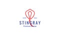 Stingray fish lines logo symbol vector icon illustration graphic design
