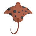 Stingray icon, cartoon style