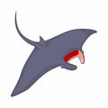 Stingray icon in cartoon style Royalty Free Stock Photo