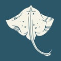 Stingray icon isolated. Vector