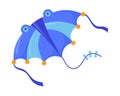Stingray kite. Flying plastic animal for kids, vector illustration