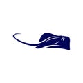 Stingray logo design vector template. Silhouette of Stingray design illustration