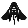Stingray manta icon simple vector. Underwater animal