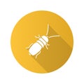 Stink beetle flat design long shadow glyph icon