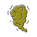 stink smell color icon vector illustration