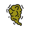 stink smell color icon vector illustration