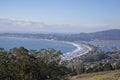 Stinson Beach and Bolinas Bay from the Panoramic Highway Royalty Free Stock Photo