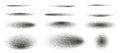 Stipple shadows, abstract fading noisy circular textures, grainy gradients