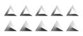 Stipple Triangle Clockwise Gradient Dotwork Texture Set On White Background