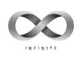 Stippled Infinite sign. Mobius strip symbol. Vector illustration Royalty Free Stock Photo
