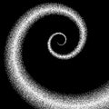 Stippled Spiral on Black Royalty Free Stock Photo