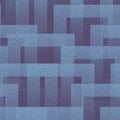 Stippled Squares Texture Trendy Seamless Pattern Vector Blue Abstract Background