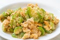 Stir Fried Angled Gourd with Egg Royalty Free Stock Photo
