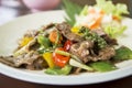 Stir fried beef with black hot pepper Royalty Free Stock Photo