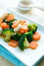 Stir-fried broccoli mixed vegetables