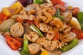 Stir-fried chicken with cashew nuts delicious Thai food Royalty Free Stock Photo