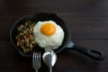 Stir fried chicken with chilli and thai basil Royalty Free Stock Photo