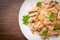 stir-fried chicken with garlic Royalty Free Stock Photo