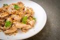 stir-fried chicken with garlic Royalty Free Stock Photo