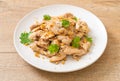 stir-fried chicken with garlic Royalty Free Stock Photo