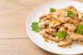 stir-fried chicken with garlic Royalty Free Stock Photo