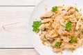 stir-fried chicken with garlic Royalty Free Stock Photo