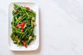 Stir-Fried Chinese Morning Glory or Water Spinach Royalty Free Stock Photo