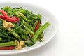 Stir-Fried Chinese Morning Glory or Water Spinach Royalty Free Stock Photo