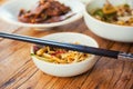 Stir-fried chinese noodles Royalty Free Stock Photo