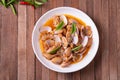 Stir Fried Clams with Roasted Chili Paste Royalty Free Stock Photo