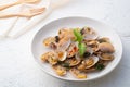 Stir Fried Clams with Roasted Chili paste Royalty Free Stock Photo