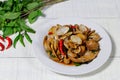 Stir Fried Clams with Roasted Chili paste Royalty Free Stock Photo