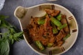 Stir Fried Crispy Pork Curry with Long Beans on Thai Food Royalty Free Stock Photo