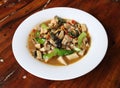 Stir Fried Eringii Mushroom in sauce Royalty Free Stock Photo