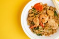 Stir fried flat rice noodle Royalty Free Stock Photo