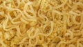 Stir fried instant noodle with egg Royalty Free Stock Photo