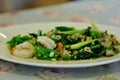 Stir fried kale, stir-fried chinese broccoli with shrimp