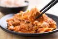 Stir-fried kimchi cabbage with pork, Korean food Royalty Free Stock Photo