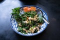 Stir fried Melinjo leaves with egg - Bai Lieng Pad Kai