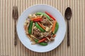 Stir fried minced pork Royalty Free Stock Photo