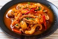 stir-fried octopus or squid with Korean spicy paste (osam bulgogi Royalty Free Stock Photo