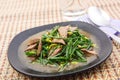 Stir fried pork liver with vegetable