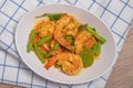 Stir fried Prawn Curry Paste with Long Beans