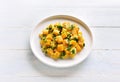 Stir-fried pumpkin with eggs Royalty Free Stock Photo