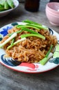 Stir fried rice noodles or Pad Mee Korat ,Pad Thai