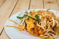 Stir fried rice noodles or Pad Mee Korat